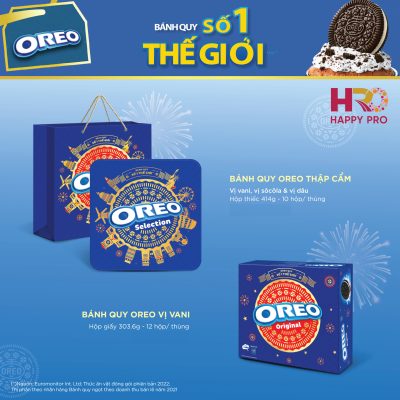 OREO Hộp Thiếc Bánh Quy Thập Cẩm 2025